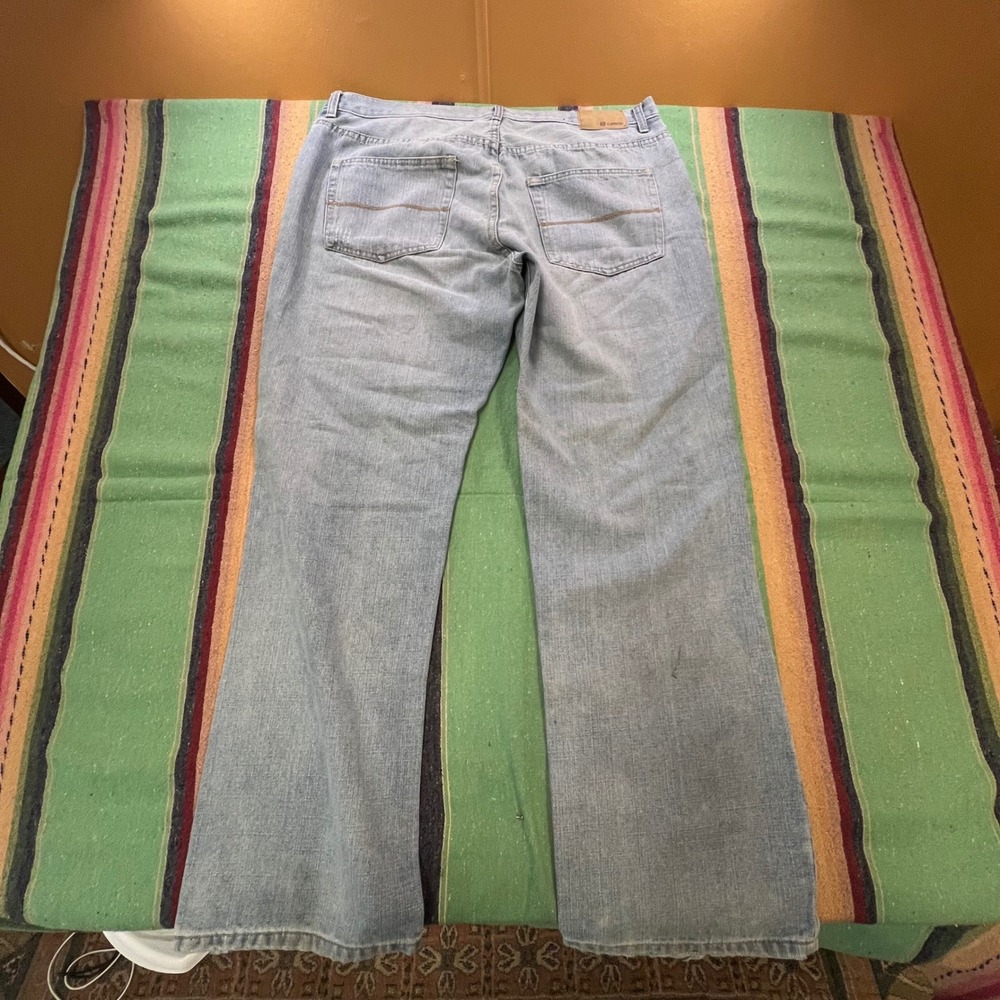 Carbon Jeans Mens 38x32 Light Wash Blue Straight Leg Cotton Denim Skater AZ44
